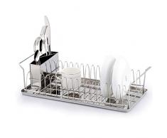 LFDHSF Großer Geschirrabtropfer Tellerabtropfer für Töpfe Schüsseln Teller und Küchenutensilien Besteckabtropfer inklusive