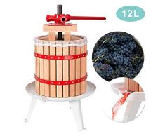 wolketon Obstpresse 12L Presse Obstpresse Saft Zitruspresse Beerenmühle Presse Frucht Weinpressen inkl. Pressnetz