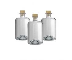 3 Apothekerflaschen 700 ml Glas Flaschen leer Essigflaschen Ölflaschen Schnapsflaschen Likörflaschen zum selbst befüllen VERSAND INNERHALB 24 STD!