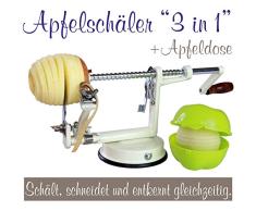 Made for us - Profi Alu- Apfelschäler Apfelschneider Apfelentkerner Schälmaschine in Cremeweiß
