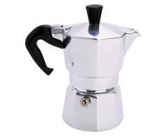 Bialetti Moka Express Espressokocher, Aluminium, Grau, 2 Tassen