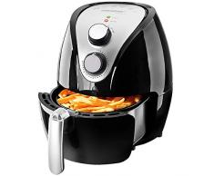 monzana Heißluftfritteuse | inkl. Gratis Rezeptheft | 1500W 3,6 Liter 9-in-1 | schwarz ohne Öl Friteuse Fritteuse Heißluftfriteuse