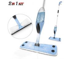 Yomao Wischmopp Sprühwischer, Spray Bodenwischer Sprühwischer Mop & Fensterwischer Window Cleaner 2-in-1, Spray Mop mit Wassertank und Sprühfunktion für Schnelle Reinigung