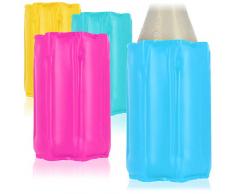 COM-FOUR® 4x Flaschenkühler für unterwegs - Weinkühlermanschette mit Verschluss - Kühlmanschette zum Kühlen von Bier, Wein und Softdrinks - Sektkühler