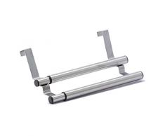 MSV Teleskop Türhandtuchhalter Geschirrtuchhalter zum einhängen in die Schranktür Edelstahl