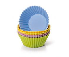 Kaiser Creativ Silikon Muffinform-Set, 6-teilig farbig, Ø 8 cm, Silikonbackform, antihaftbeschichtet, Muffinförmchen, wiederverwendbar, ideal für Muffins, Cupcakes, Kekse, Schokolade und Eiscreme