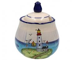 Tony Brown - Maritimes Leuchtturm Geschirr aus Keramik (Zuckerdose)