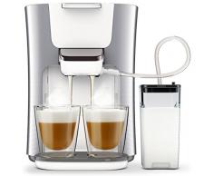 Philips Senseo HD6574/20 Latte Duo Kaffeepadmaschine (2 Kaffee, frische Milch) silber