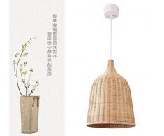 Handgemachter Bambus des Leuchtens, der kreative Leuchterpastoralrestaurantleuchter-Teestab-Barrattan-Portalbeleuchtung spinnt