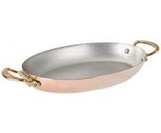 Mauviel 6724.30 MHeritage M150B Pfanne, oval, Kupfer, 29,2 cm, Griff aus Bronzefarben