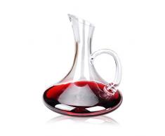 LOCGFF Weinkaraffe, 100% mundgeblasene bleifreie Kristallglas-Weinkaraffe, Rotweinkaraffe, perfekt für Hochzeits- und Einweihungsgeschenke