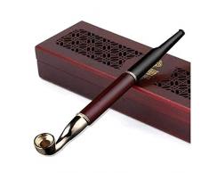 KSW_KKW Tabak-Rohr Chinese Traditional Old-Style Lange Trocken Tabak Rod Massivholz Pfeifentasche Kupfer Kupfertopf, senden Elders