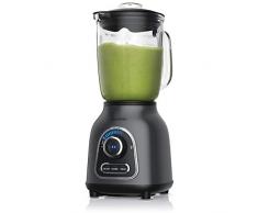 Arendo - Standmixer Edelstahl - Hochleistungsmixer - 1400 Watt - 24.000 U min - Mixer inkl. 1,75 l Glasbehälter - kugelgelagertes Edelstahlmesser 6-flügelig, 30 Leistungsstufen - Design Cool Grey