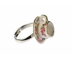 Miniblings Kaffeetassenring Ring Tasse Fingerring Tassenring Kaffee Café rosa
