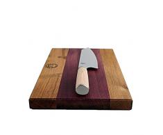 Palatina Werkstatt ® Kai Shun Classic White Kiritsuke | DM-0777W | ultrascharf und limitiert | Kochmesser | 15 cm Klinge aus 32-Lagen Damaststahl | + robustes Eichenbrett 30x18 cm | VK: 226,- €