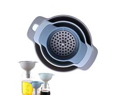 Trichter Set, Küche Kunststoff Trichter mit Griff, Vier-in-Eins-Multifunktion, Filter Zum Übertragen Von Flüssigen, Pulverförmigen Und Trockenen Zutaten.