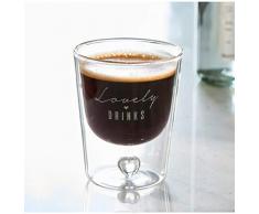 Riviera Maison - with Love Double Wall Glass - Espressoglas/Teeglas - Glas doppelwandig - Klar - (DxH) 9 x 11cm