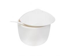 Generic Puppenhaus Geschirr Miniatur Weiß Terrine Mit Deckel Löffel für 1:12 Dollhouse Dekoration sehr schöne Verarbeitung mit viel Liebe zum Detail