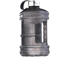 Speeron Wasserflasche: Auslaufsichere Trinkflasche mit Tragegriff, 2,3 l, BPA-frei, schwarz (Trinkflasche mit Griff)