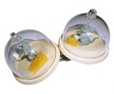 Käseglocke hell Haarspange - Spange mit Kunststoff Käse Glocke, Haarklammer, Haarschmuck, Karneval, Fasching, Crazy Clips Collection