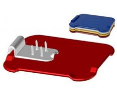 Adhome AD156779 Brotschneidebrett mit Clip, Melamin, Grün