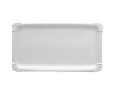 Teller Pappe Kuchenteller 250st. pure eckig 18x33cm weiss