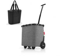 reisenthel carrycruiser Twist Silver Einkaufstrolley + reisenthel thermoshopper Kühltasche schwarz im Set