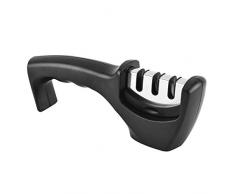 LianMengMVP Manuelle Messerschärfer Messerschleifer, Messerschärfer 3 Stufen Messerschleifer Wolframstahl für Grobschliff, Diamant für mittelfeinen Schliff und Spezialkeramik für Feinschliff 3 Stufen