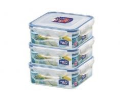 Lock & Lock HPL823O3 Frischhaltebox Vorteilspack, 3x 870 ml