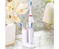 newgen medicals Elektro Zahnbürste: Elektrische Ionen-Schallzahnbürste mit Ladestation und 2 Bürstenköpfen (Elektronische Zahnbürste)