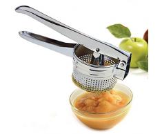 NiceButy Professionelle Kartoffelpresse aus Edelstahl mit Griffen für die Lebensmittelpresse von Obst