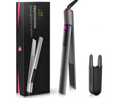 Hieha Haarglätter 2 in 1 Glätteisen & Lockenstab mit 30 mm breite Turmalin Keramik platten, Digitales Display mit 4 Temperatureinstellungen 165-230°,Dual-Spannung, Ausschaltautomatik