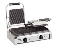 Bartscher A150671 Doppel-Kontaktgrill - Grillplatten gerillt