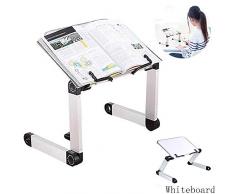 Silvotek Buchstaender - Winkel einstellbar leseständer höhenverstellbar, Kochbuchhalter mit Aluminiumarmen und Binderclips, buchständer für Dicke bücher, Rezept und iPad Laptop