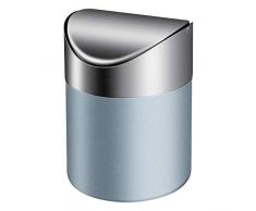 TWFRIC Edelstahl Tischabfalleimer mit Deckel, Tischmuelleimer Klein Edelstahl Abfallbehaelter Schwingdeckeleimer Küchenabfalleimer für Zuhause