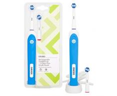 Amazon-Marke: Solimo Wiederaufladbare Elektrische Zahnbürste + 2 Ersatzbürsten Clean Plus