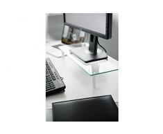 DIGITUS Universal Monitor-Erhöhung aus Glas - Bildschirm-Ständer - Traglast 20 kg - Rutschhemmend - Füße in Weiß