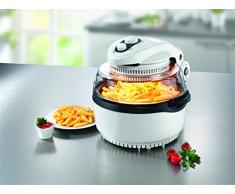 gourmetmaxx 00974 Halogen- /Heißluftofen XXL mit Frittierkorb und Drehspieß | 1400 W | Oven | Fritteuse, weiß
