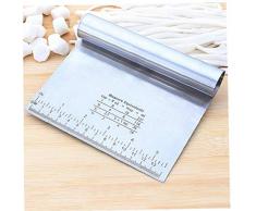 PiniceCore Edelstahl-Pizza-Kuchen Teigschaber Cutter Baking Pastry Spachteln Fondant-Creme Schneiden mit MAßTABELLE Küchenwerkzeuge