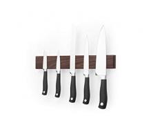 Xamonia® ML-MH Magnetleiste für Messer, Messerhalter, Messerleiste aus Holz, selbstklebend, für die Küche Nuss dunkel 36 cm