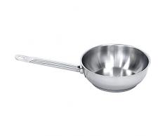 Sauteuse Stiehltopf Pfanne ohne Deckel Ø 240 mm Höhe 75 mm 2,2 Liter aus Edelstahl