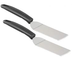 Rosenstein & Söhne Grillwender: 2 Grill- und Pfannen-Wender aus Edelstahl, mit Wellenschliff-Schneide (Pfannenwender Edelstahl)