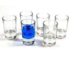 idea-station Straight Schnapsgläser 6 Stück, bis max. 4,2 cl gerade transparent, Gläser-Set 6-teilig - Stamper, Shooter-Gläser, Shot-Gläser, Deko-Glas für Schnaps, Tequila, Gin, Obstbrand und Vodka