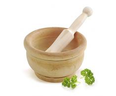 Metaltex Mörser mit Stößel, Holz 16 cm