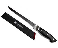 Stallion Professional Messer Filetiermesser 23 cm - Klinge aus deutschem 1.4116 Messerstahl und Griff aus G10 GFK