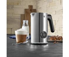 WMF Lumero Design-Milchaufschäumer elektrisch, Frappe Mixer, 100-250 ml, Touch-Display, LED-Licht, 500 Watt, für Milchschaum heiß und kalt, heiße Milch, Milcherwärmer, edelstahl matt