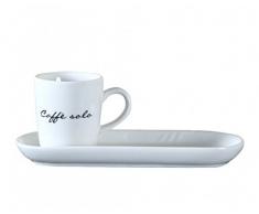 Riviera Maison - Espressotasse, Mokkatasse - Caffè Solo - Porzellan - 2-teiliges Set