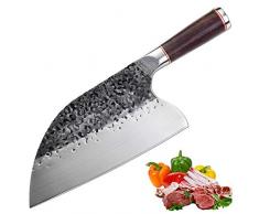 Promithi Chinesisches Handgemacht Kochmesser Metzgermesser Ausbeinmesser Santokumesser Fleischmesser Schälmesser Allzweckmesser Küchenmesser Hackmesser Hackbeil Gemüse Obstmesser