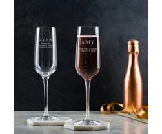 Personalisierte Champagnergläser 2-er Set - Sektkelche mit Gravur für Paare im neuen Heim - Proseccogläser Geschenk zur Hauseinweihung - Geschenke zum ersten Weihnachten in der neuen Wohnung