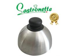 Gastronette Burger Cloche Burgerhaube Haube für Hamburger Cheeseburger Steak Abdeckhaube Pattys Grillen Käse Schmelzen Edelstahl Schwarz für Plancha Glocke Grill Zubehör Garglocke für Grills